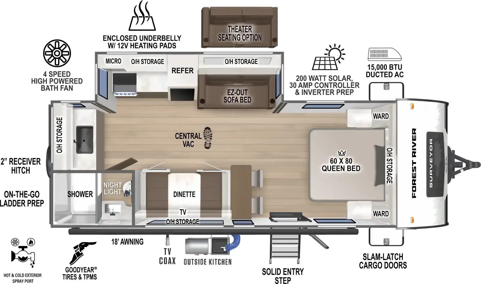 Floorplan diagram for 2026 Surveyor Legend 204MKLE