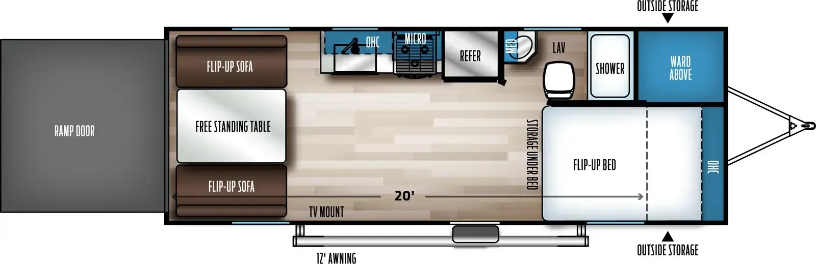 Floorplan diagram for 2026 Vengeance Rogue SUT 23SUT