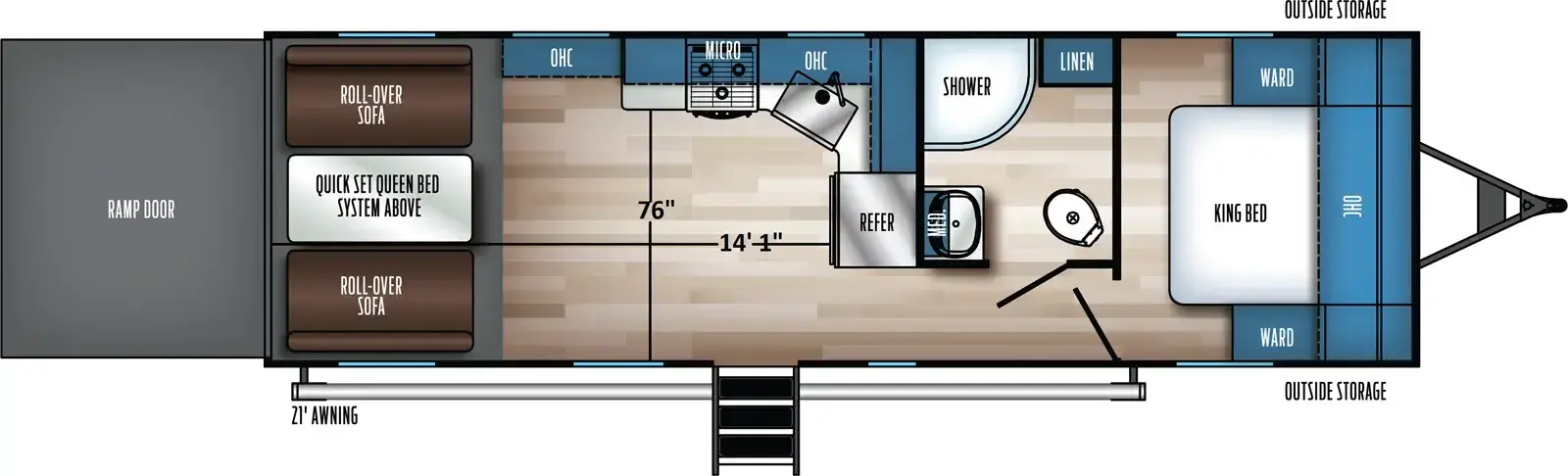 Floorplan diagram for 2026 Vengeance Rogue SUT 25SUT