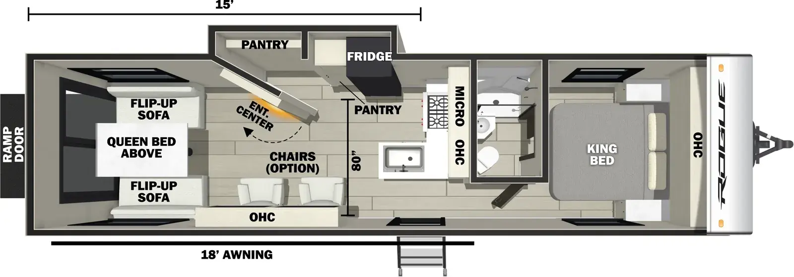 Floorplan diagram for 2026 Vengeance Rogue SUT 28SUT