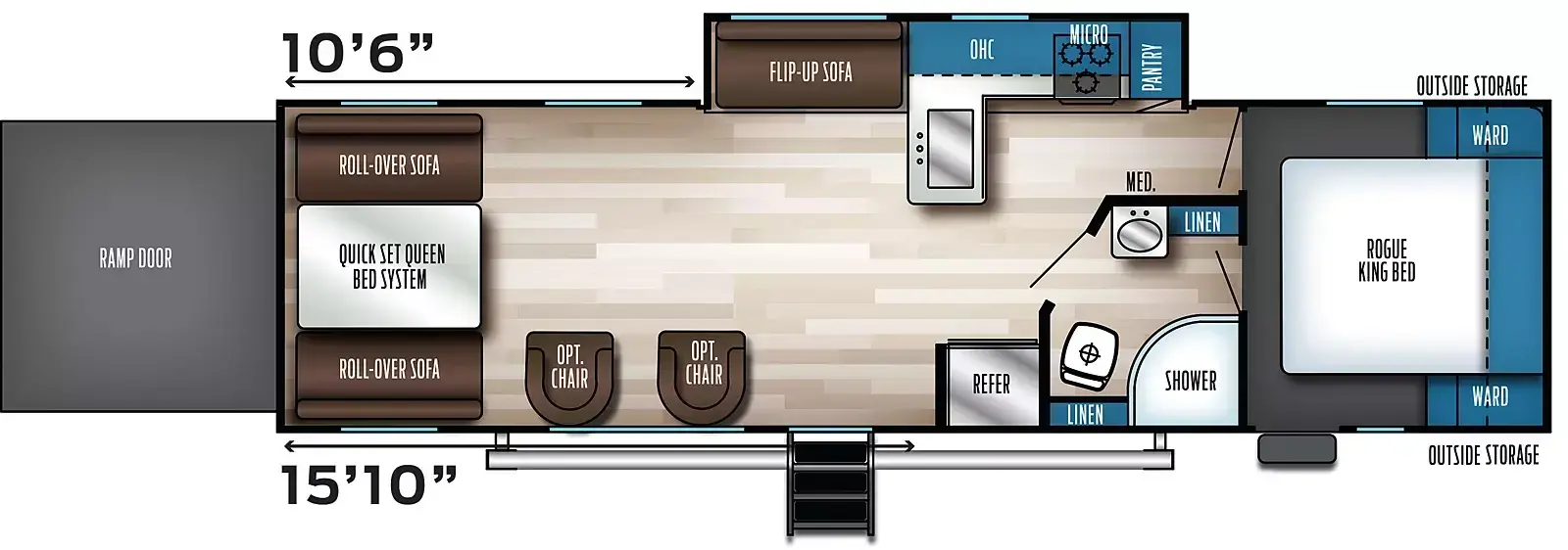 Floorplan diagram for 2026 Vengeance Rogue SUT 29SUT
