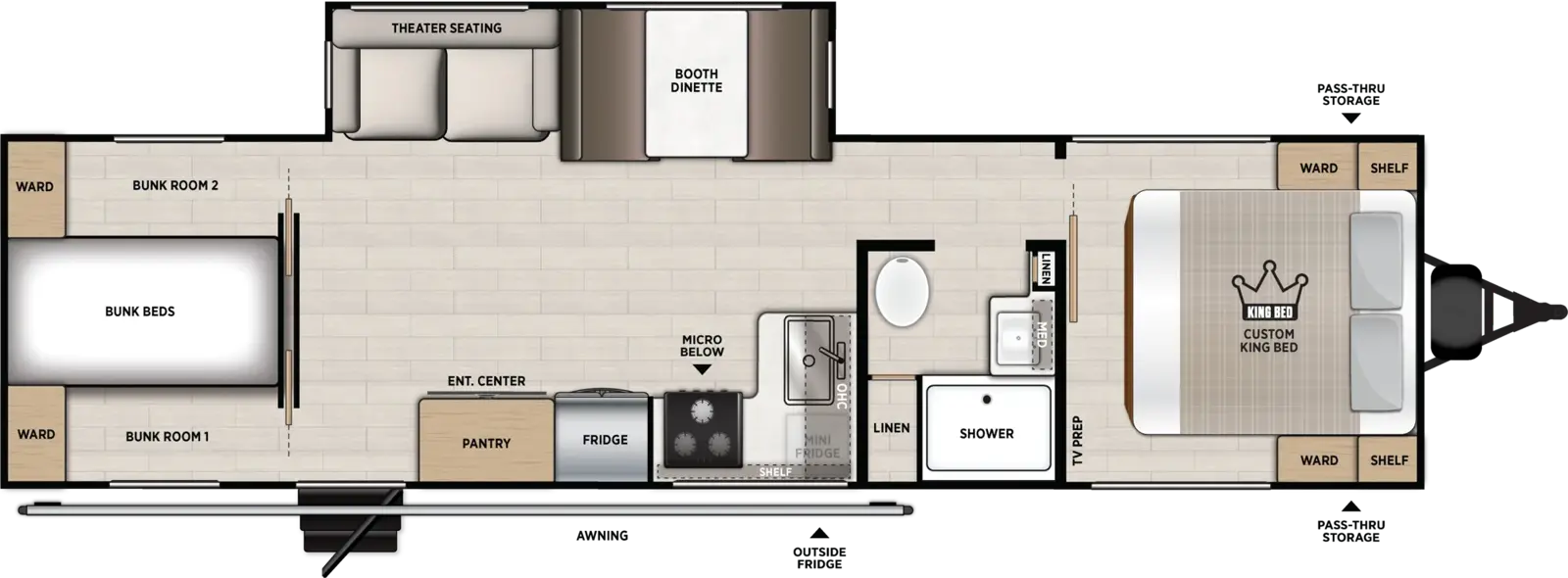 Floorplan diagram for 2027 Vibe 2900KB
