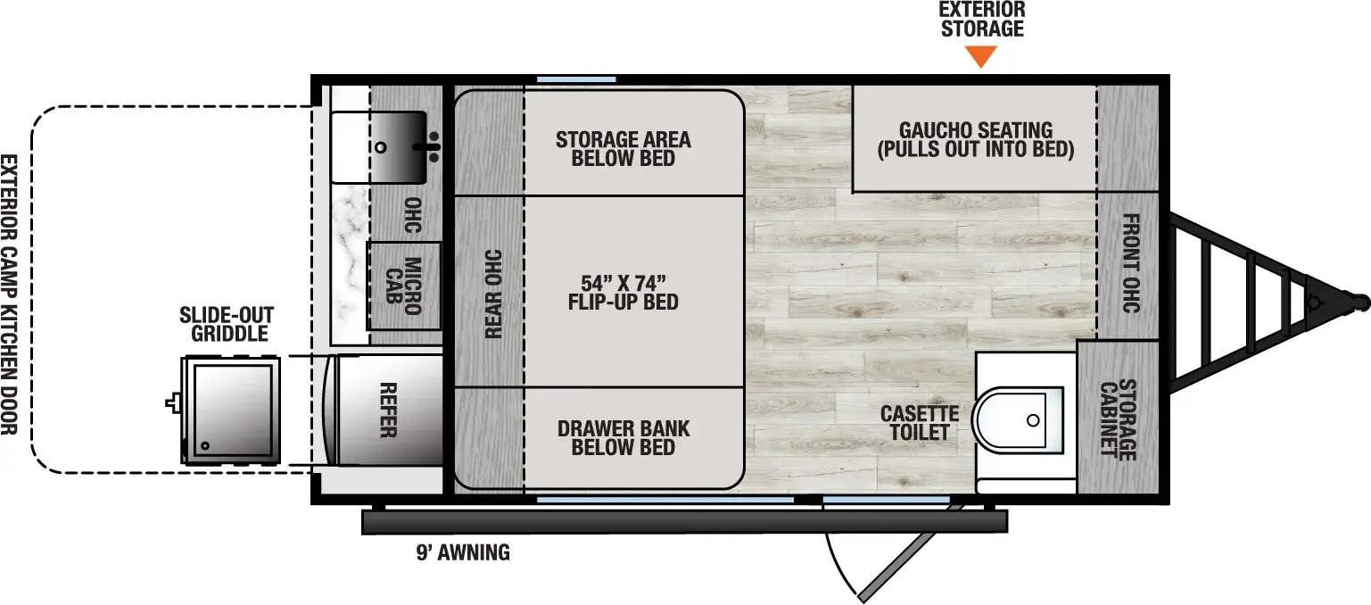 Floorplan diagram for 2026 Viking ROK 12000ROK