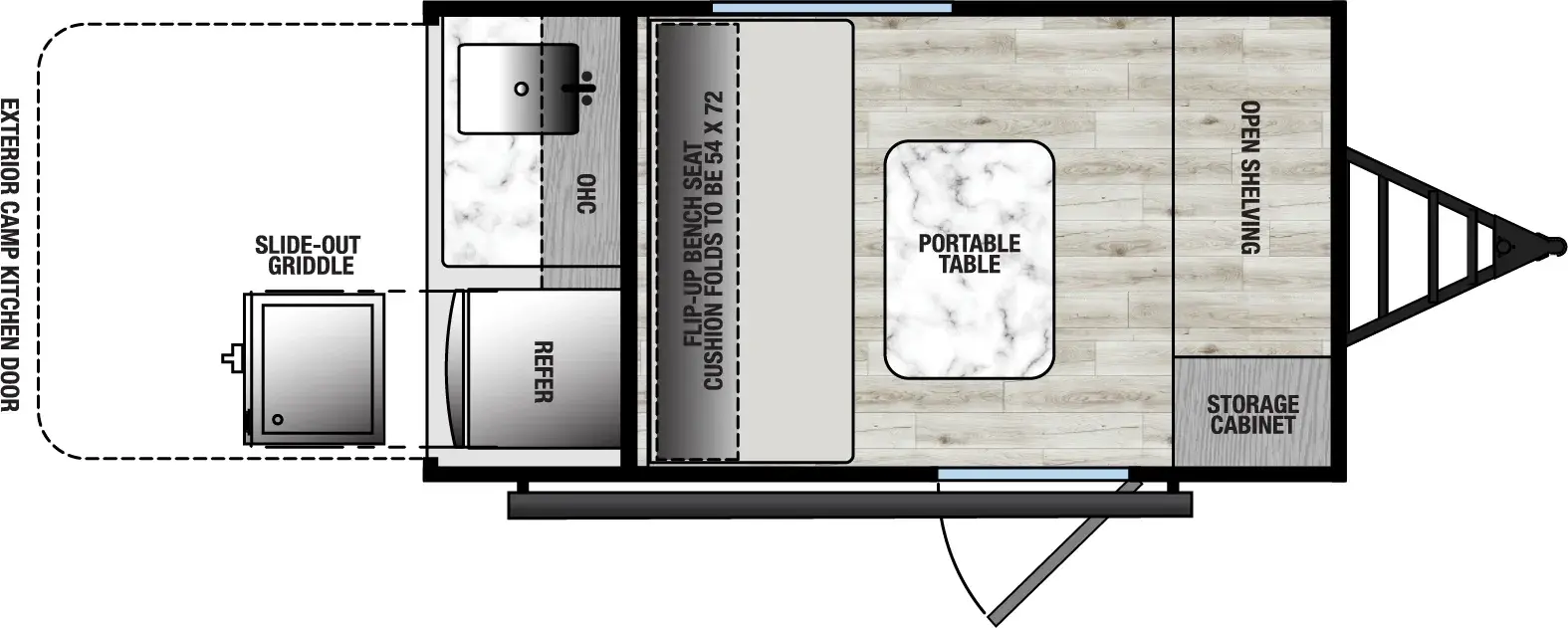 Floorplan diagram for 2026 Viking ROK 8000ROK