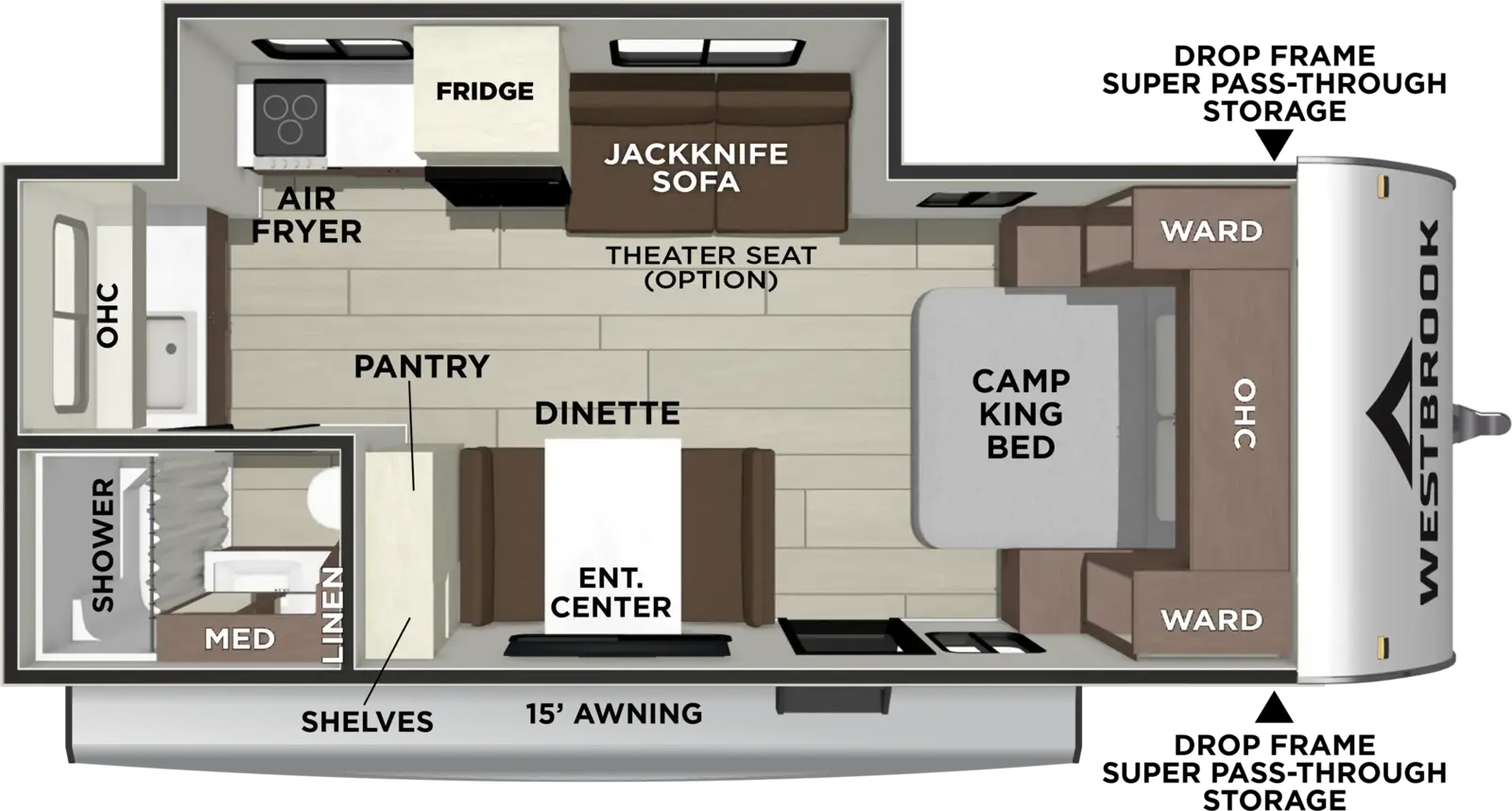 Floorplan diagram for 2027 Westbrook 21MLXC
