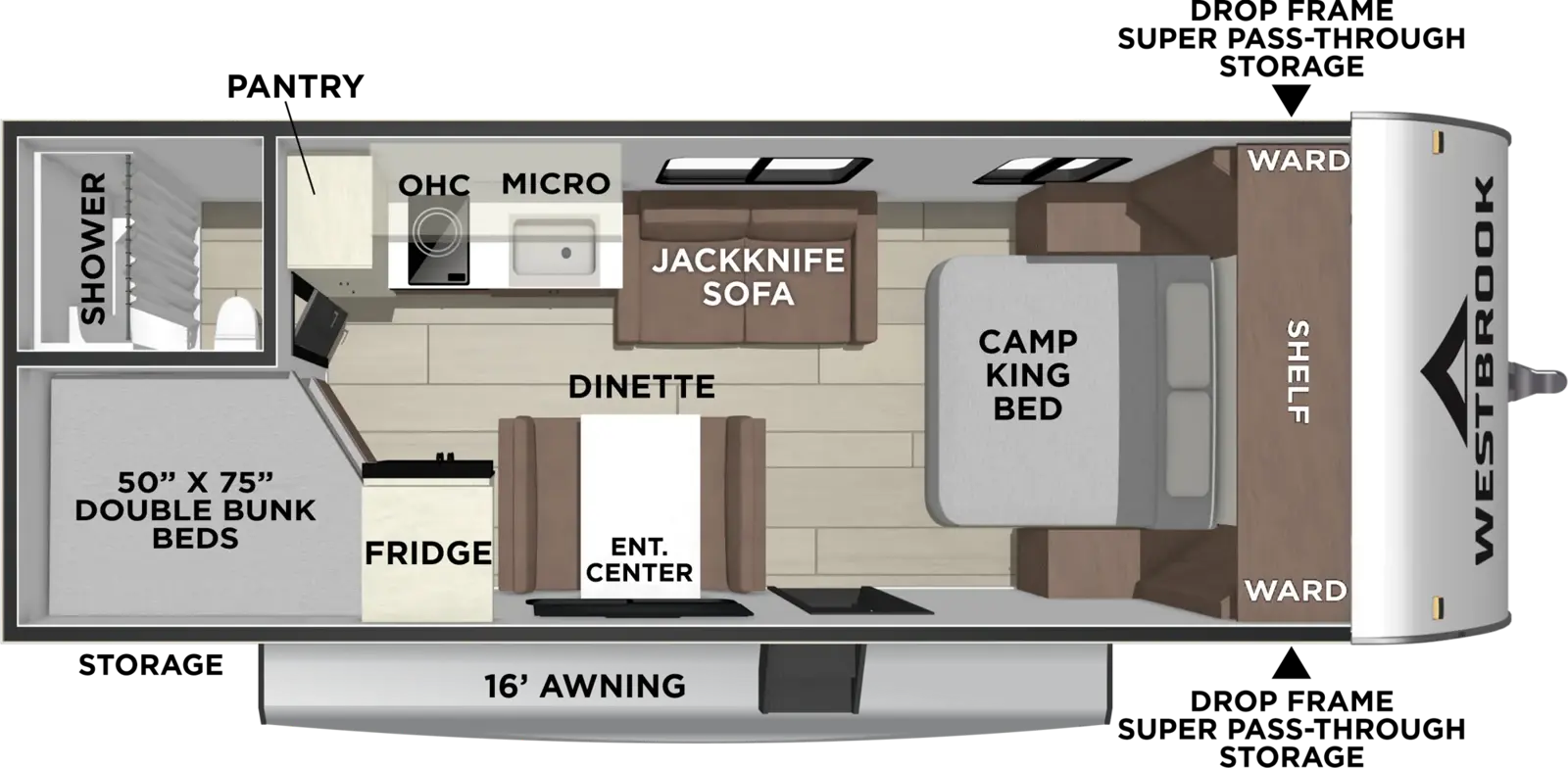 Floorplan diagram for 2027 Westbrook 25BHCC