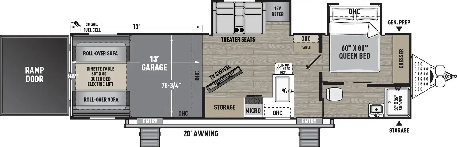 Floorplan diagram for 2026 Work and Play 30GS