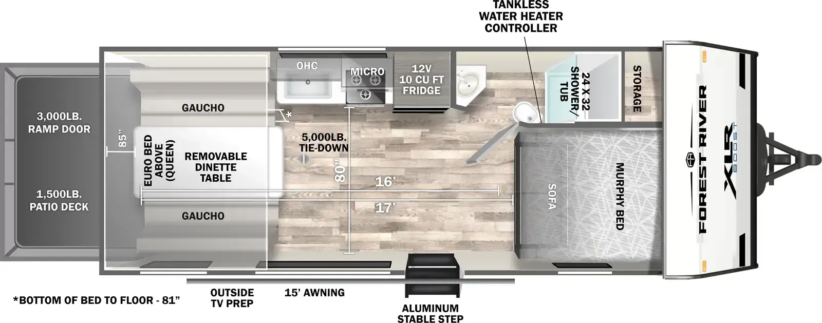 Floorplan diagram for 2026 XLR Boost 2017B
