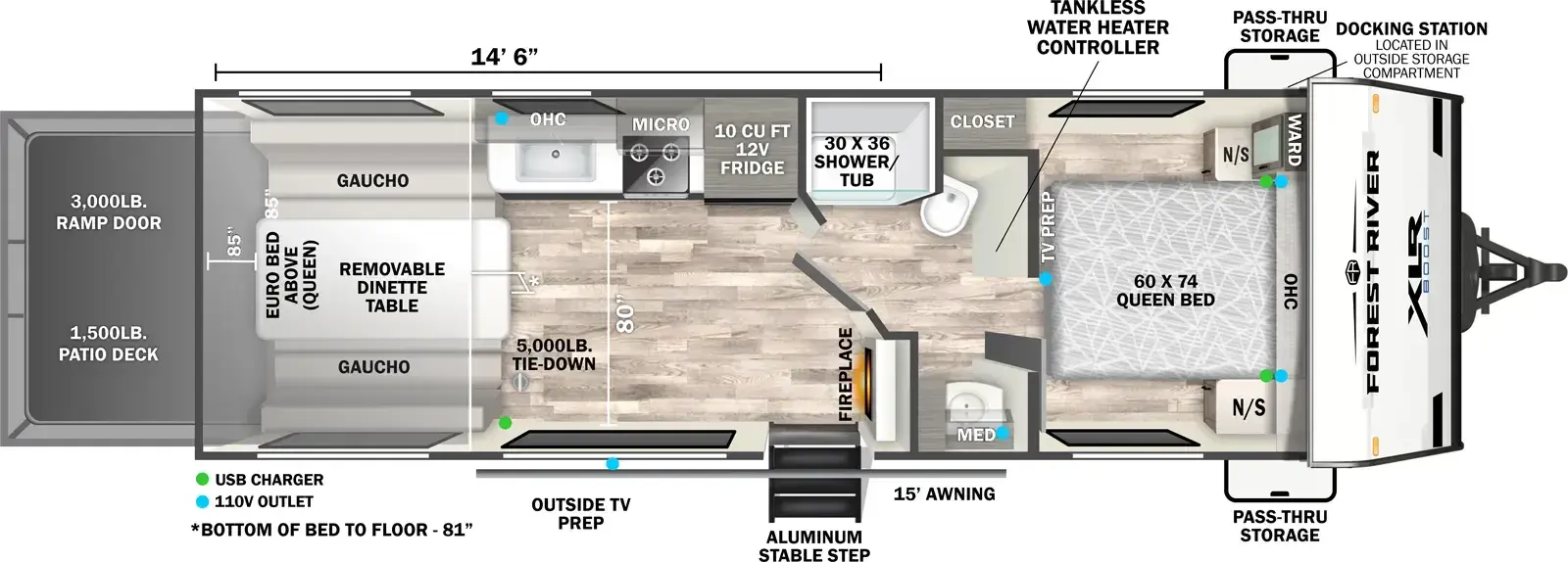 Floorplan diagram for 2026 XLR Boost 2514B