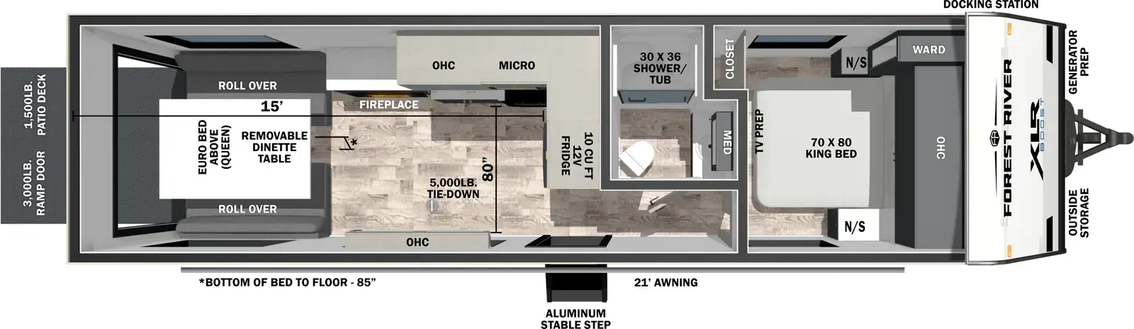 Floorplan diagram for 2026 XLR Boost 2715B