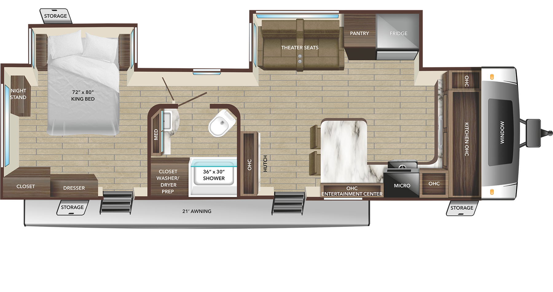 Floorplan diagram for 2025 Open Range Light 263kbs