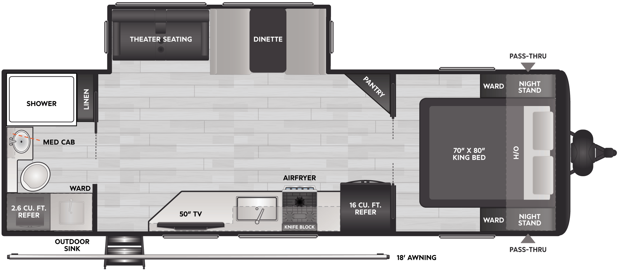 Floorplan diagram for 2027 Coleman Coleman Legacy 2600RB