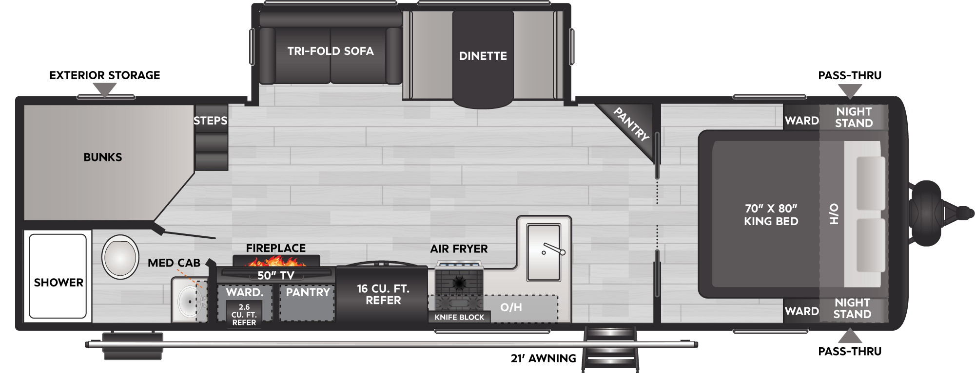 Floorplan diagram for 2027 Coleman Coleman Legacy 2900BH