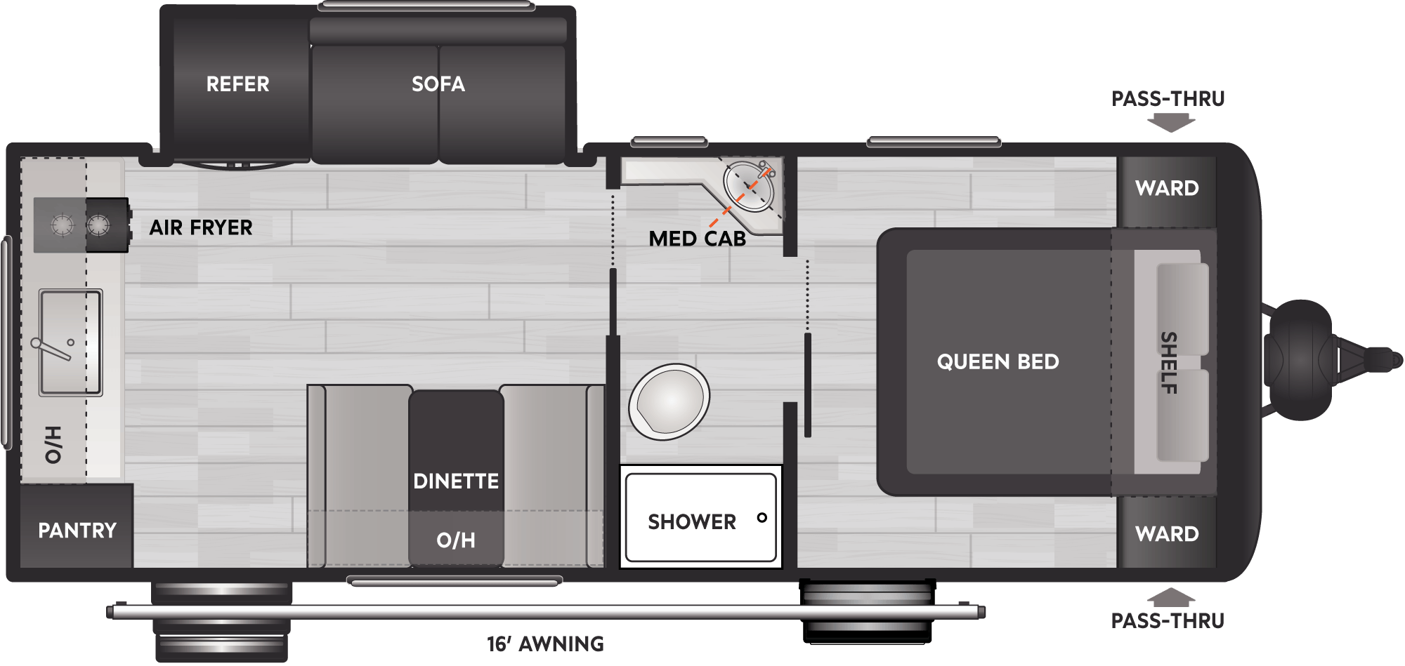 Floorplan diagram for 2027 Coleman Coleman Light 21RX