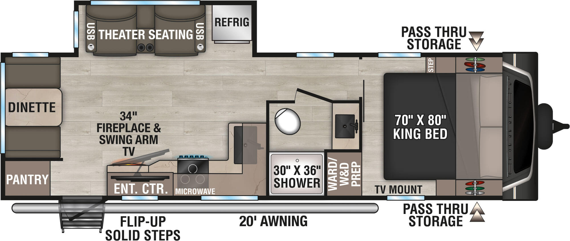 Floorplan diagram for 2027 KZ Connect C271RL