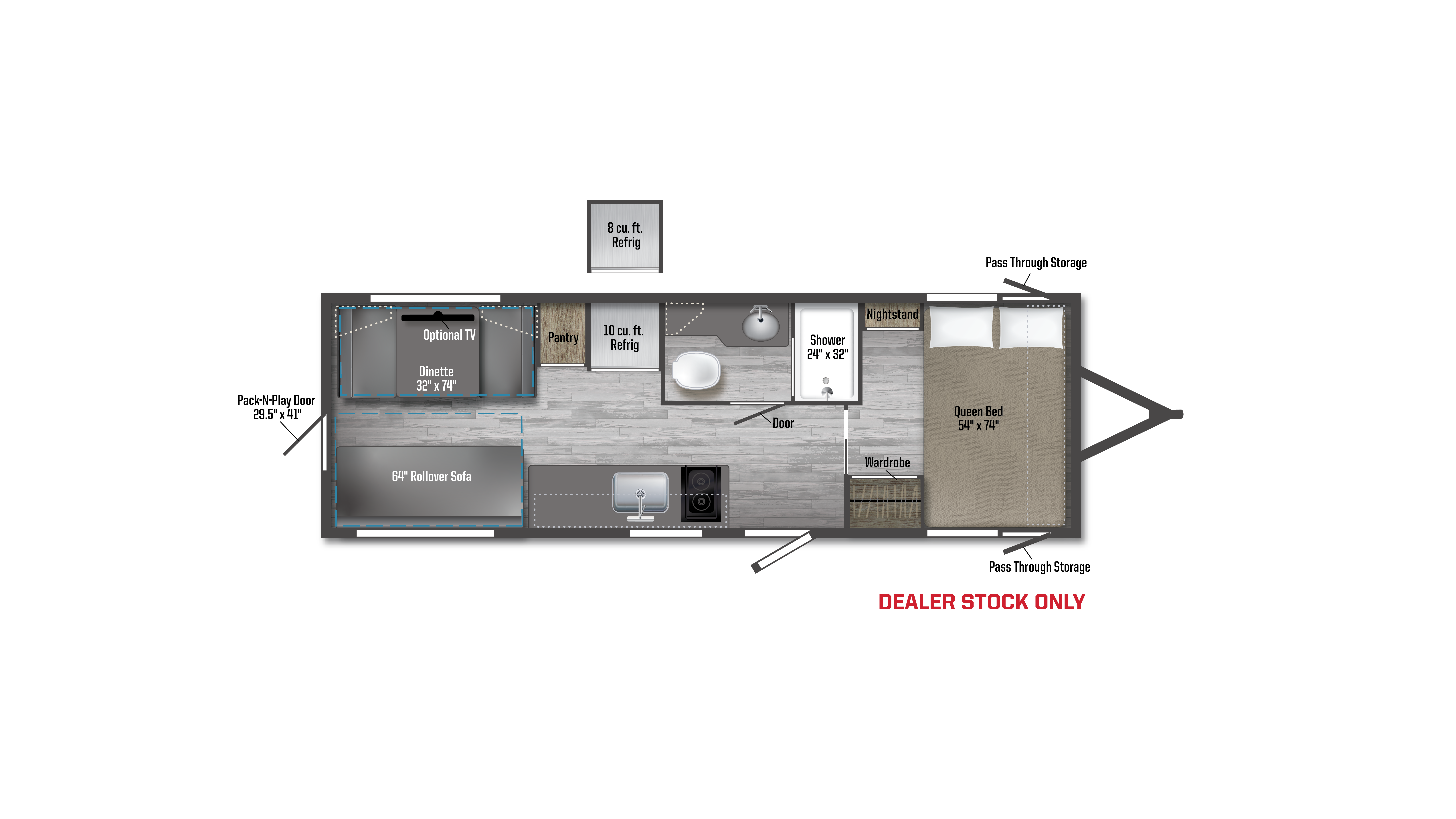 Floorplan diagram for 2025 Winnebago M-Series 2225mk