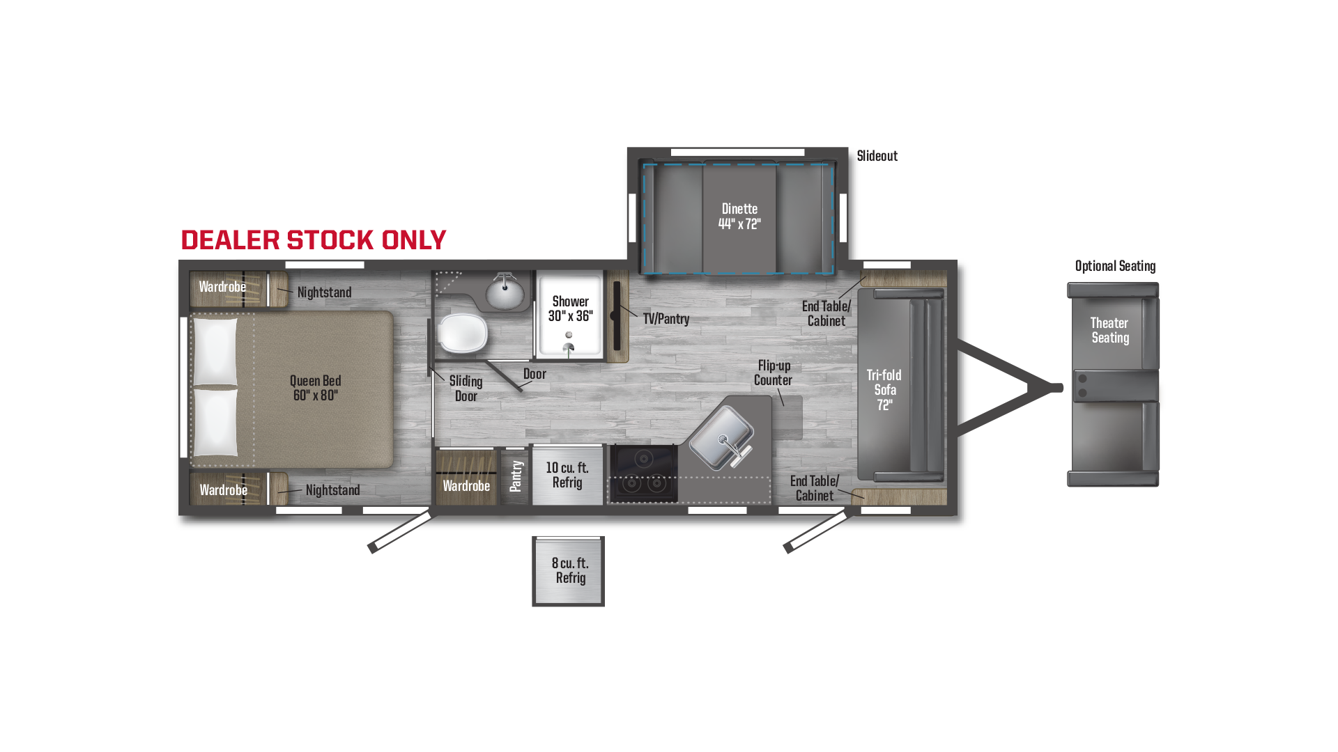 Floorplan diagram for 2025 Winnebago Minnie 2500fl